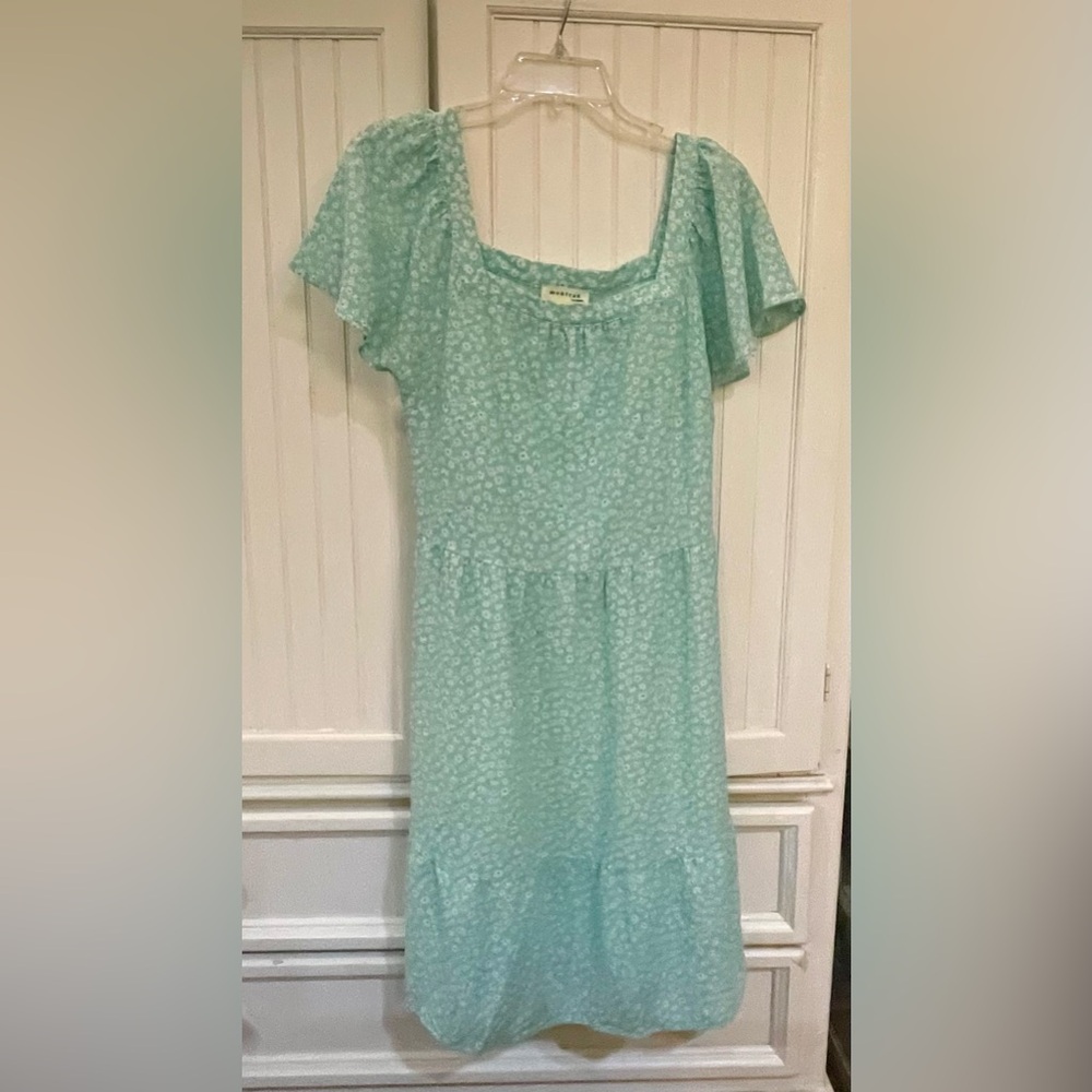 Monteau Los Angeles Blue Floral Dress -  Size Large